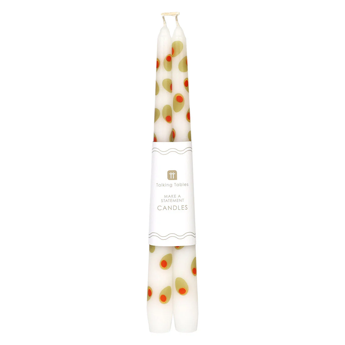 Candleshop Dinner Candles Olive 2Pk - Image 4
