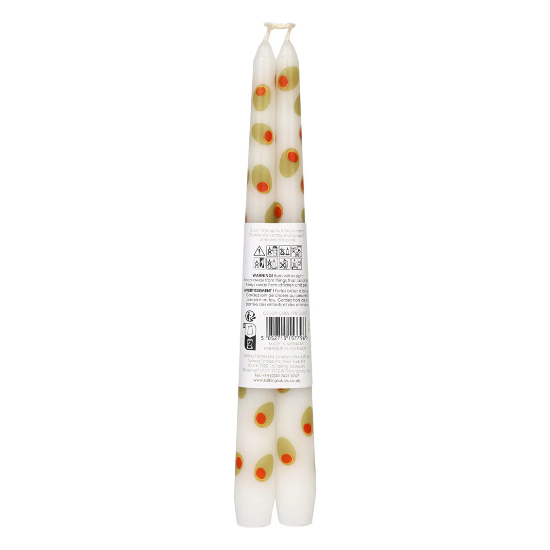 Candleshop Dinner Candles Olive 2Pk - Image 5