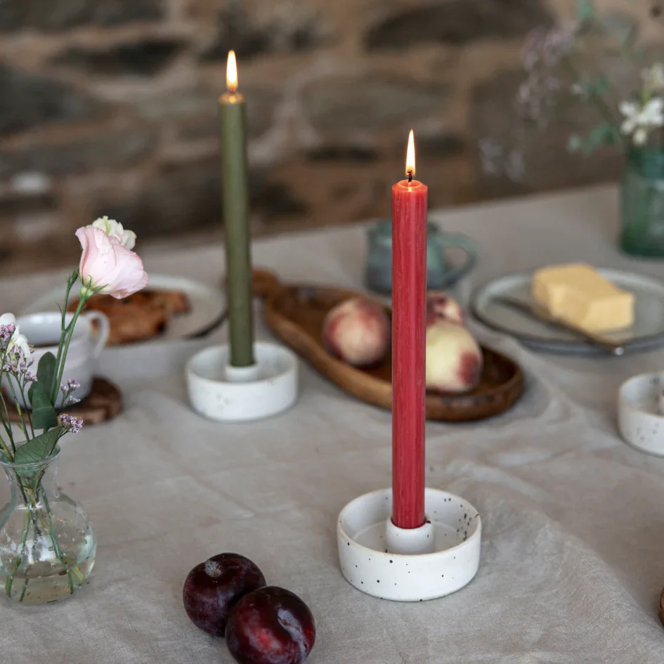 Single Pink Dinner Candle - Image 3